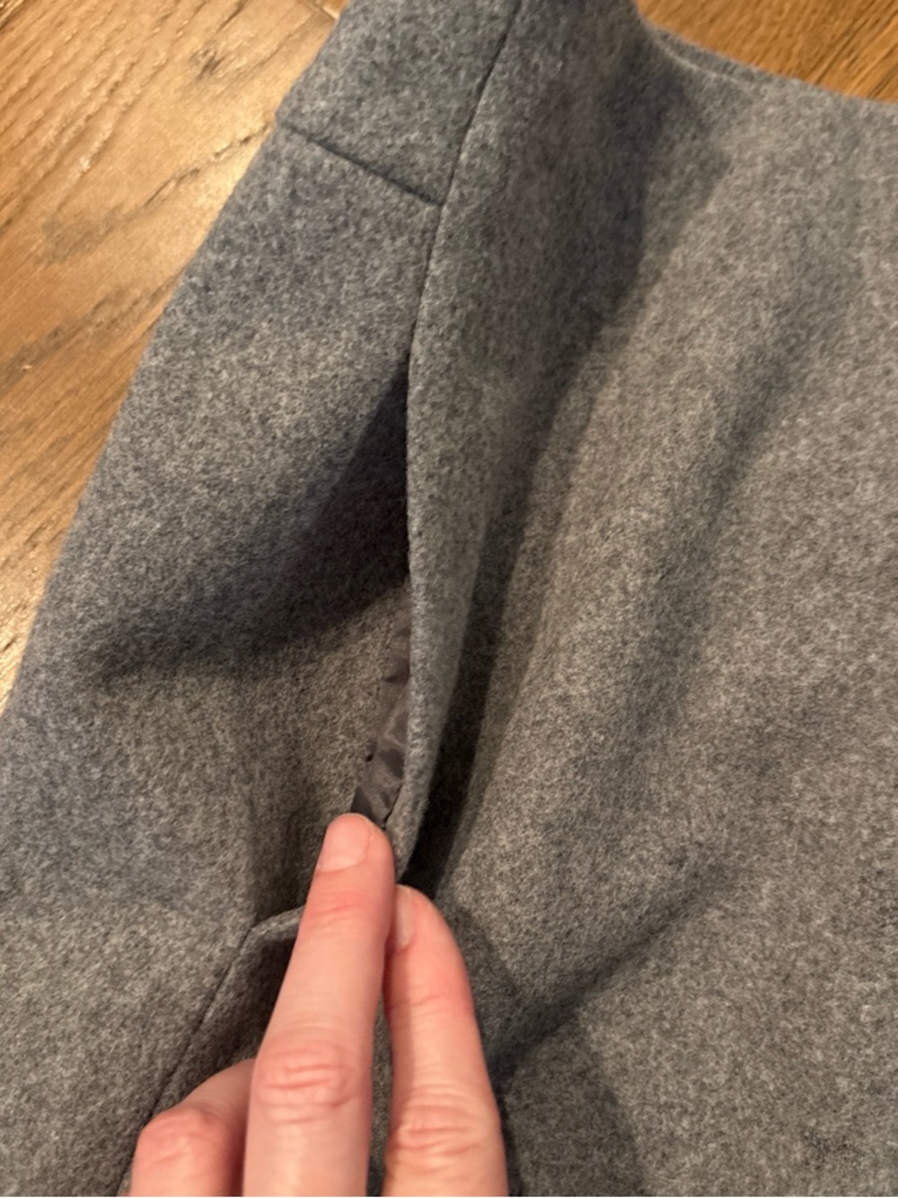 J. Crew Gray Wool-Blend Mini Skirt Y2K - Picture 2 of 3